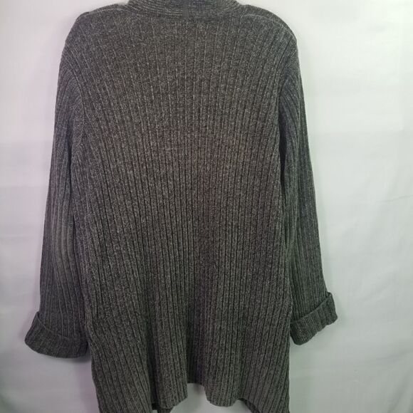 Apt 9 Velour Gray Knit Sweater. Size L. - Picture 9 of 9